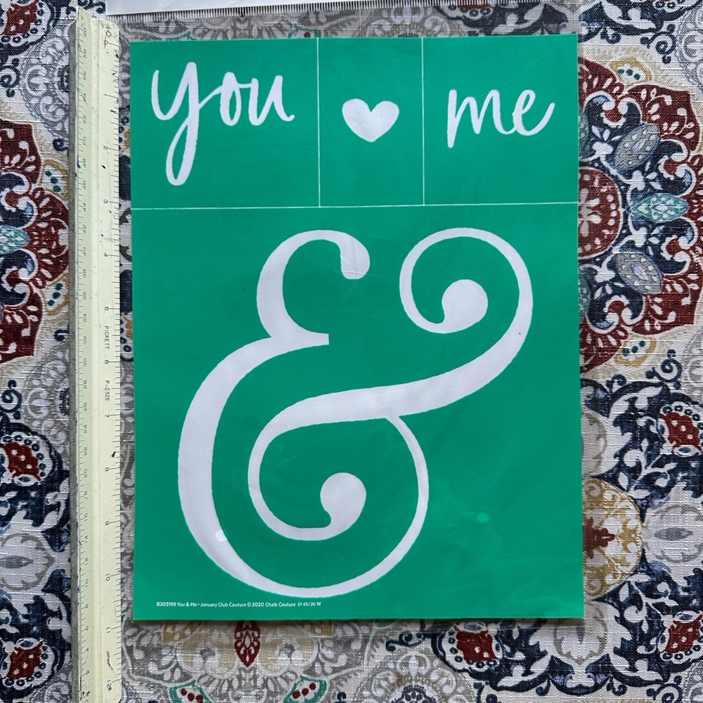 Chalk Couture Transfer-You & Me